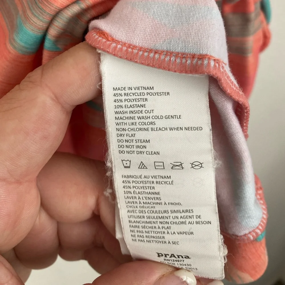 PrAna • Andie Abstract Print Thin Racerback Strap Activewear Tank Top - Picture 8 of 14